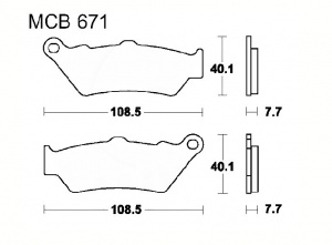 LUCAS MCB671SH Sinter Bremsbeläge hinten