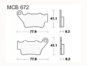 LUCAS MCB672SH Sinter brake pats, rear f. F 650 ST GS Dakar 93-08