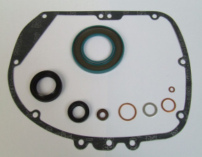 Gearbox gasket set for R2V models from 9/1980 without kick starter, except Paralevermodels