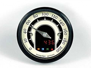 Motogadget motoscope tiny speedster, 49mm analog Tacho , schwarzer Ring