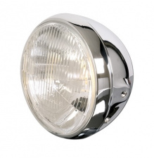 7 inch headlight British-Style, chrome