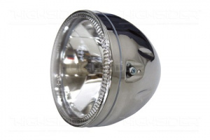5 3/4 inch headlamp SKYLINE with LED ring, chrome, clear lens