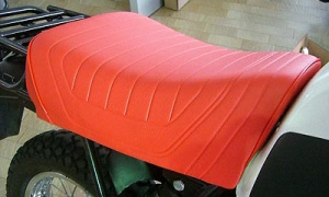 Einzelsitz für BMW R 80 G/S Paris Dakar Monolever, rot/orange