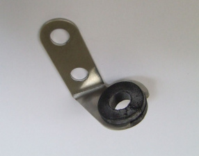 Hose clamp with grommet
