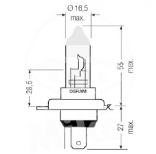 OSRAM H4 Night Breaker Laser 12 V 60/55 Watt