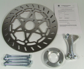 Bremsscheiben Kit 320 mm mit Bremssatteladapter und ABE für BMW R 100 / 80 GS Paralever