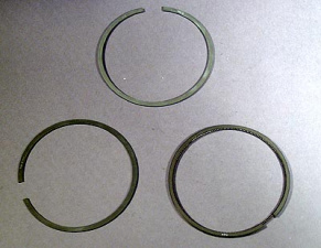 Piston ring set for 800 cc Nikasil cylinder