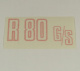 Aufkleber R 80 G/S Batterieabdeckung rot links oder rechts