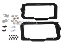 TraX Koffer-Adapterkit. Schwarz. Für orig. Hepco & Becker. Als Paar.