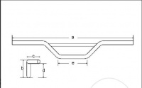 Handlebar, high, for R 100/80 GS G/S black