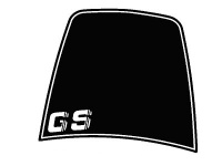 Label / Sticker black for wind deflector BMW R 100 / 80 GS