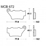 LUCAS MCB672 standard brake pads, rear f F 650 ST GS Dakar 93-08