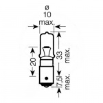 Halogen bulb 12V 21W BAY9s