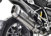 BOS muffler Desert Fox BMW R 1200 GS, 13-, slip in, EG, satin stainless steel