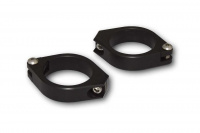 CNC Alu front fork clamps, 35-37 mm, black, pair