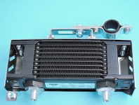 Oil cooler with polished frame