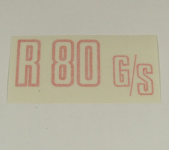 Decal R 80 G/S battery cover red left or right side